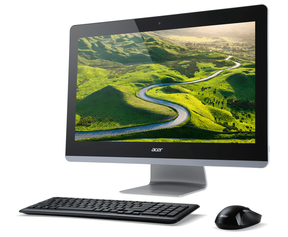 Acer Aspire Z3-715 (DQ.B30ER.002) 23.8'' FHD(1920x1080) IPS, nonTOUCH, Intel Core i5-6400T 2.20GHz Quad, 8GB, 2TB, GMA HD530, DVD-RW, WiFi, BT4.0, KB+MOUSE(USB), W10H, 1Y, BLACK+SILVER